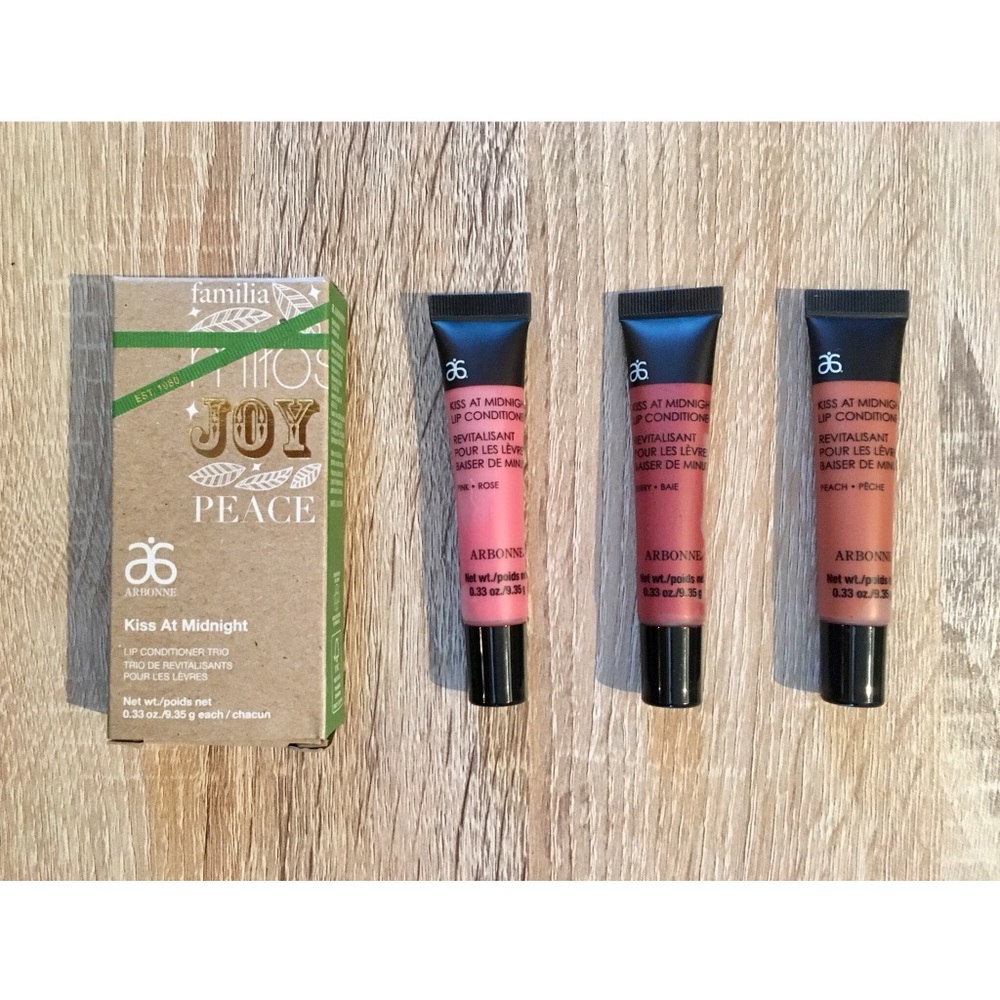 NIB Arbonne Lip Conditioner Trio Kiss At Midnight